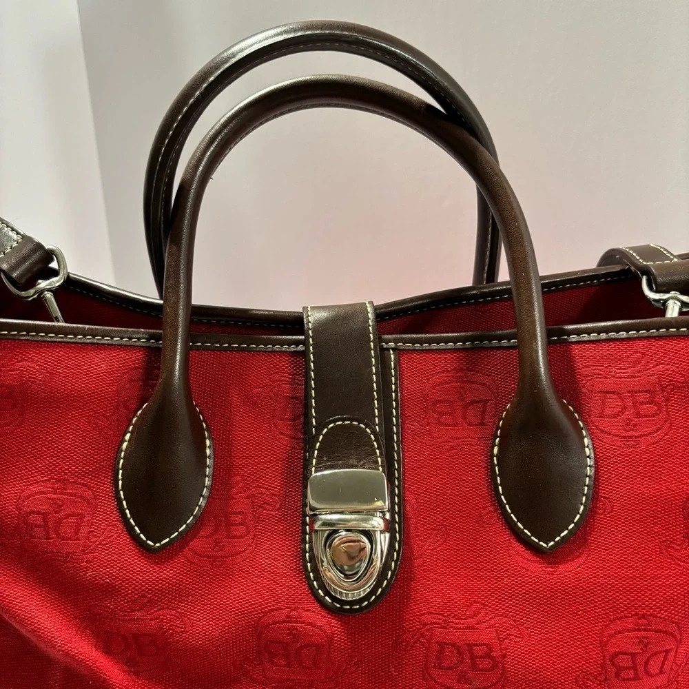 Dooney & Bourke Red and Brown Purse - Picture 2 of 8